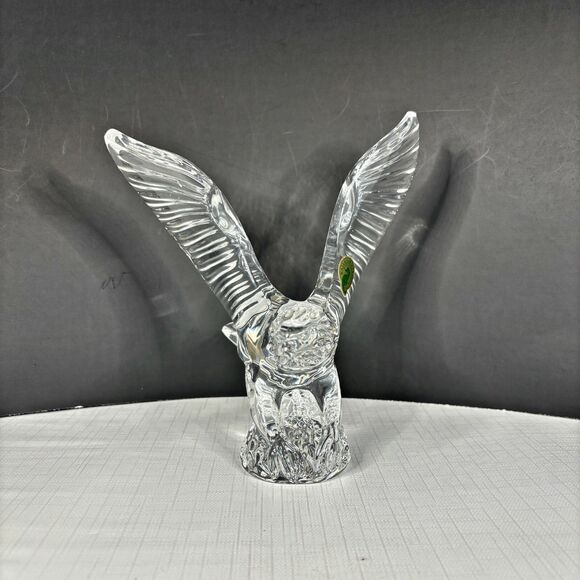 Waterford Flying Eagle Figurine Irish Crystal Sculpture Statue Signed America - Picture 2 of 7